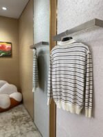 Miu Miu Striped Lapel Sweater White - 图片 4