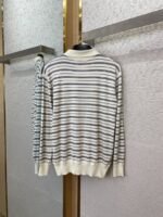 Miu Miu Striped Lapel Sweater White - 图片 6
