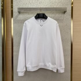 Prada Triangle Label Crew Neck Sweatshirt