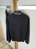 Prada Triangle Label Crew Neck Sweatshirt Black - 图片 8