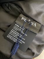 Prada Vintage Aged Baseball Leather Jacket Jacket Black - 图片 9