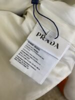 Prada Vintage Aged Baseball Leather Jacket Jacket White - 图片 9