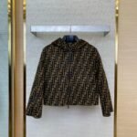 Fendi Old Flower Reversible Cashmere Short Jacket Black - 图片 3
