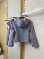 Fendi Old Flower Reversible Cashmere Short Jacket Grey - 图片 8
