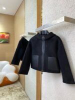 Fendi Old Flower Reversible Cashmere Short Jacket Black - 图片 5