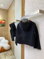 Fendi Old Flower Reversible Cashmere Short Jacket Black - 图片 6