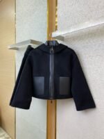Fendi Old Flower Reversible Cashmere Short Jacket Black - 图片 7