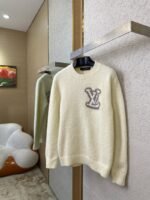 LV logo appliqu??d wool crew neck jumper - 图片 3
