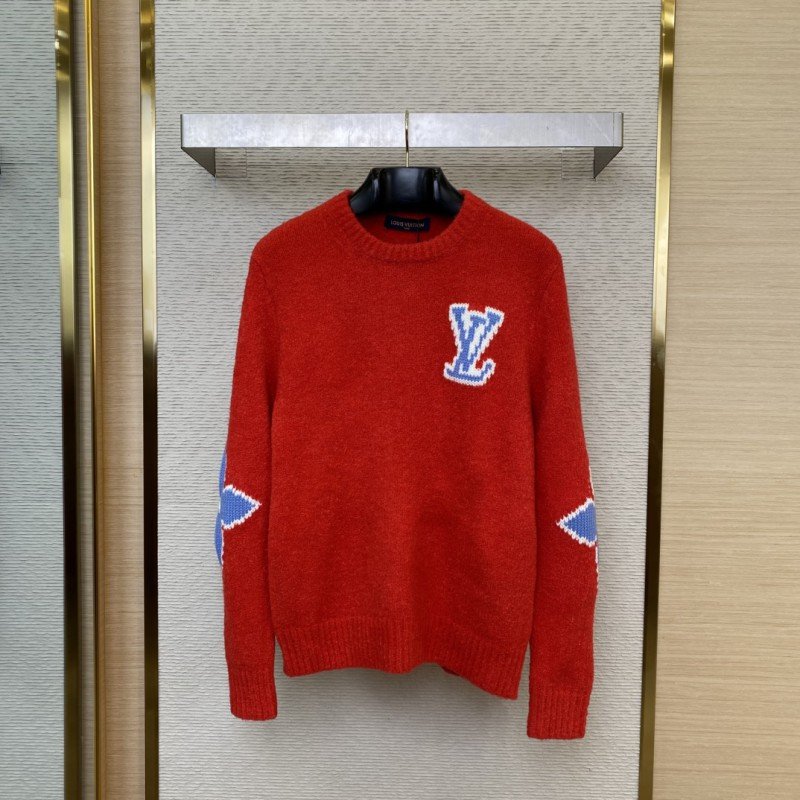 wsxc1736134044202_0.jpg LV Appliqu??d Wool Pullover Red - 图片 1