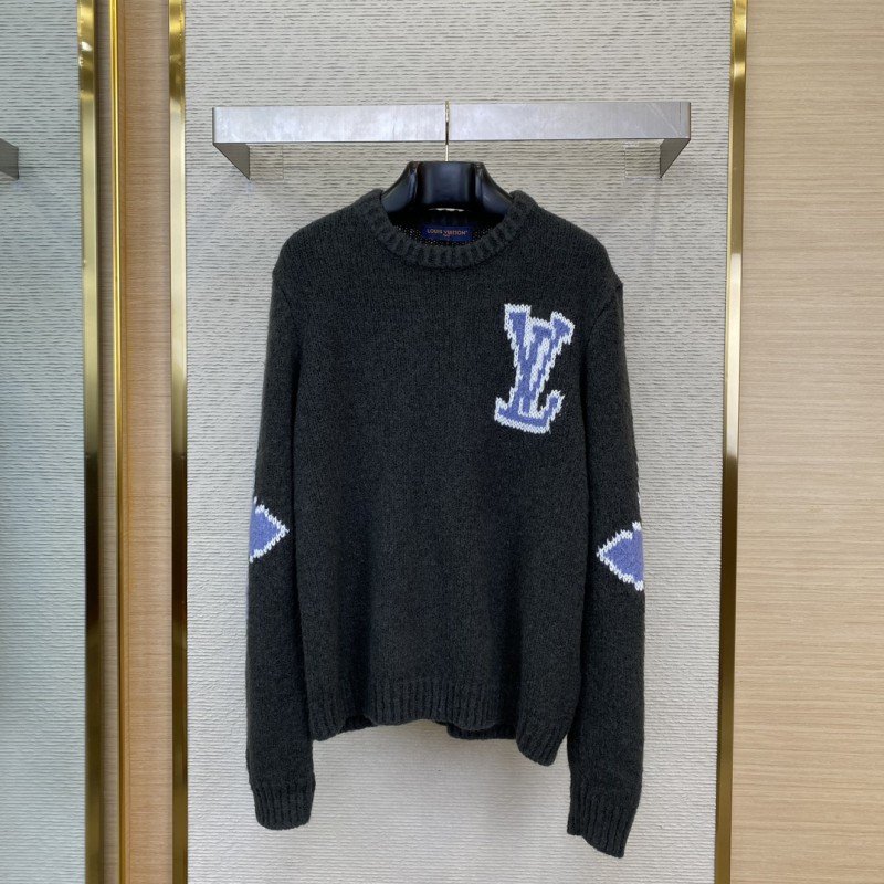 wsxc1736134062158_0.jpg LV Appliqu??d Wool Pullover Grey - 图片 1