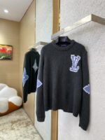 LV Appliqu??d Wool Pullover Grey - 图片 3
