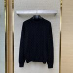 LV rhinestone round neck pullover wool jumper
