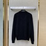 LV rhinestone round neck pullover wool jumper - 图片 2