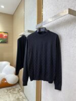 LV rhinestone round neck pullover wool jumper - 图片 3