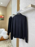 LV rhinestone round neck pullover wool jumper - 图片 4