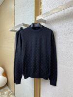 LV rhinestone round neck pullover wool jumper - 图片 5