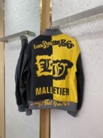LV Patchwork Leather Baseball Jacket Coat - 图片 6