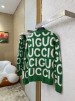 Gucci Double G Monogram Jacquard Wool Crew Neck Sweater - 图片 4