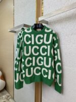 Gucci Double G Monogram Jacquard Wool Crew Neck Sweater - 图片 5