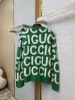 Gucci Double G Monogram Jacquard Wool Crew Neck Sweater - 图片 7