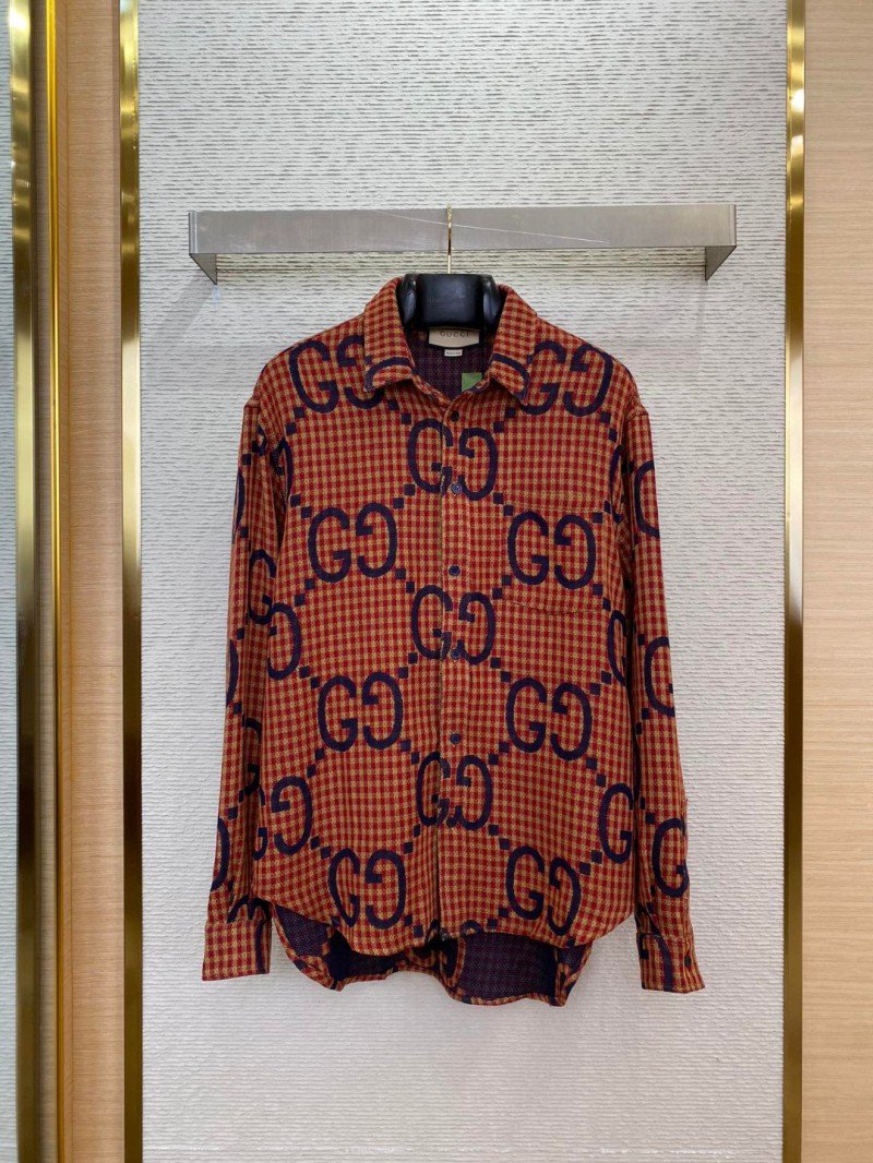 wsxc1736305192064_2.jpg Gucci Printed Shirt Red - 图片 1
