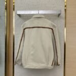 Miu Miu Monogrammed Logo Canvas Patchwork Leather Jacket Jacket - 图片 2