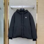 Miu Miu Logo Hooded Down Jacket