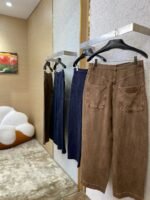LV turquoise wash denim trousers black - 图片 4