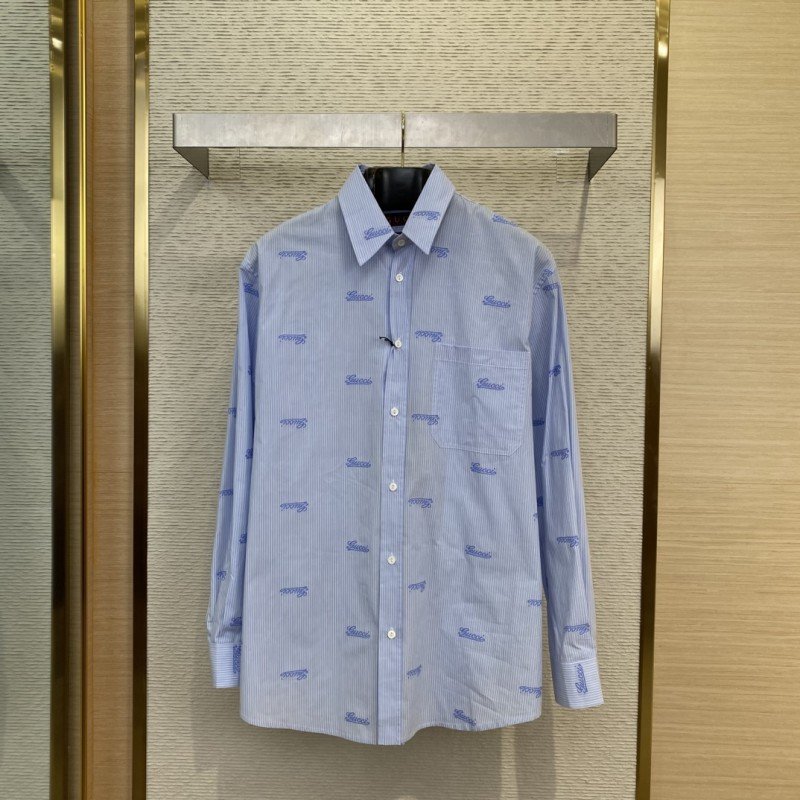 wsxc1740525187900_0.jpg Gucci logo monogrammed lapel shirt - 图片 1