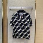 Gucci Surf Print Silk Short Sleeve Shirt