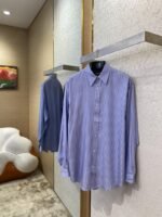 Balenciaga Striped Cotton Lapel Shirt - 图片 3