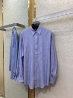 Balenciaga Striped Cotton Lapel Shirt - 图片 5