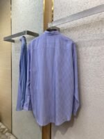 Balenciaga Striped Cotton Lapel Shirt - 图片 7