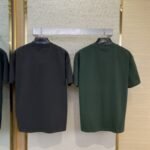 Gucci Embroidered Logo Round Neck Short Sleeve T-Shirt Black - 图片 2