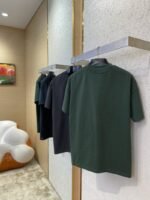 Gucci Embroidered Logo Round Neck Short Sleeve T-Shirt Green - 图片 4