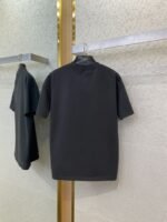 Gucci Embroidered Logo Round Neck Short Sleeve T-Shirt Black - 图片 7