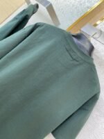 Gucci Embroidered Logo Round Neck Short Sleeve T-Shirt Green - 图片 8