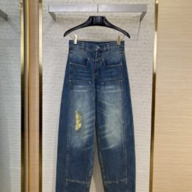 LV turquoise denim trousers