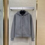 LV Wool Blend Logo Zip outerwear