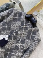 LV diamond button down collarless blazer - 图片 6