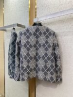 LV diamond button down collarless blazer - 图片 7