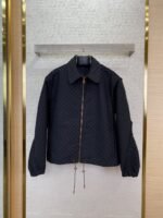 LV Cotton Blend Corseted Jacquard Jacket