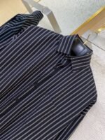 Balenciaga Monogrammed Striped Lapel Shirt - 图片 6
