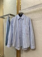 Dior Embroidered Striped Lapel Shirt - 图片 5