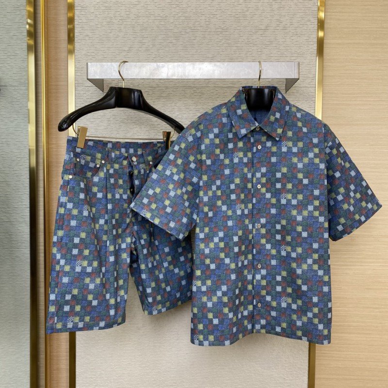 wsxc1740789762842_0.jpg LV Check Lapel Short Sleeve Shirt - 图片 1