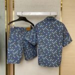 LV washed checkerboard shorts - 图片 2