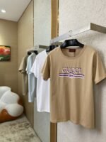 Gucci Heavy Shadow Print Short Sleeve T-Shirt Khaki - 图片 3