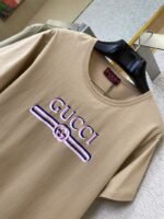 Gucci Heavy Shadow Print Short Sleeve T-Shirt Khaki - 图片 6