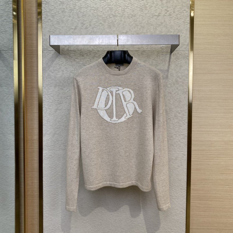 wsxc1740793677382_0.jpg Dior Logo Embroidered Crew Neck Jumper - 图片 1