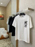 Dior Flocked Print Short Sleeve White - 图片 3